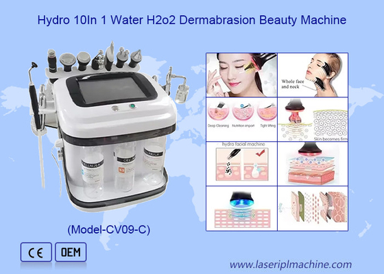 Pulizia del viso Rimozione dei punti neri Acqua Jet Peel Ossigeno RF Hydro Microdermabrasion Machine