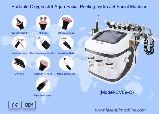 Per la cura del viso Aqua Peel RF Oxygen Jet Hydro Microdermabrasion Machine per la pulizia profonda