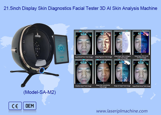 21Display da 5 pollici Diagnostica della pelle Facial Tester 3D AI Skin Analysis Machine