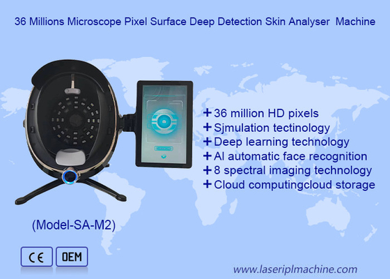 36 milioni di microscopio pixel superficie Deep Detection Skin Analyzer Machine