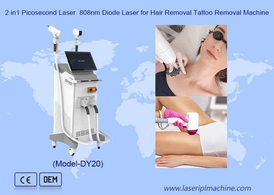Eliminazione laser dei capelli e del tatuaggio 2 in 1 multifunzionale Pico Second Nd Yag Laser