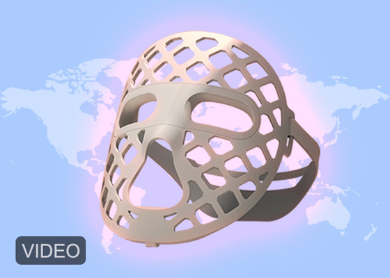 Maschera facciale in silicone morbido a 360 gradi con disegno cavo Led Blu Rosso LED Light Therapy