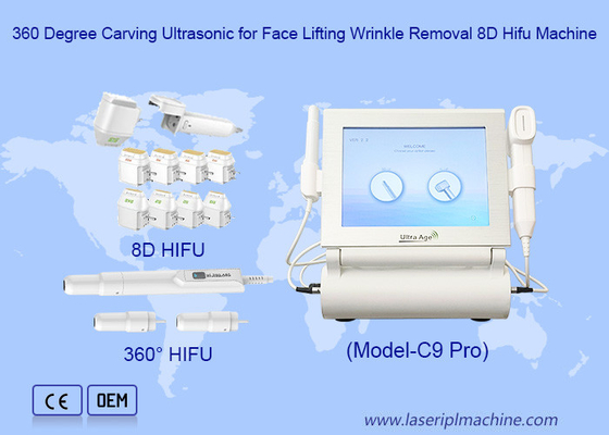360° scultura ad ultrasuoni per lifting facciale rottura rimozione 8D Hifu Machine