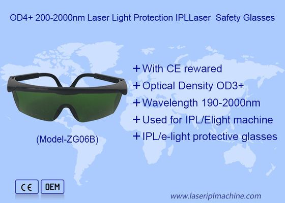 Occhiali di sicurezza a laser IPL da 200-2000 nm Protezione degli occhi per il trattamento di depilazione laser ND YAG