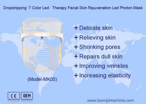 Uso domestico Maschere facciali ricaricabili senza fili 7Color Beauty Light Therapy Led
