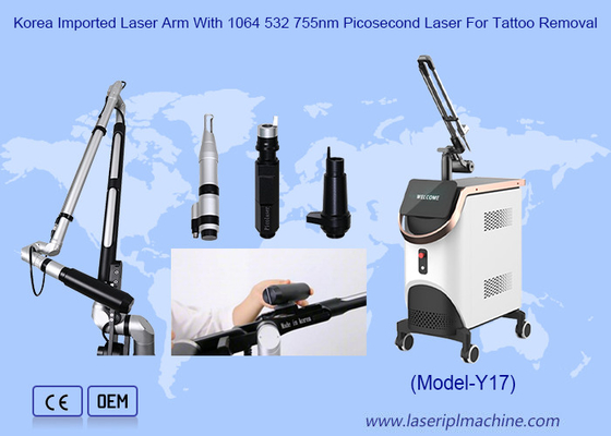 450ps 750pcs Pico Laser Beauty Machine per la rimozione del tatuaggio Picosecond Laser