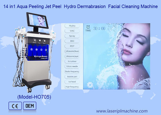 14 in 1 scrubber ad ultrasuoni RF Bio Facial Cleaning Hydrodermabrasion Machine