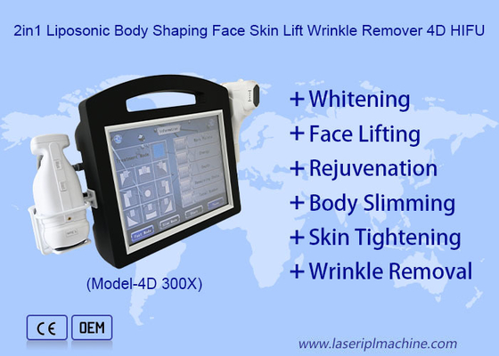 2 in 1 Liposonic Body Shaping Face Skin Lift Rust Remover 4d Hifu Machine