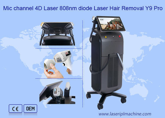 Canale microfono 4D 1600w 808 Diode Laser Hair Removal Machine Y9 Pro