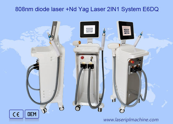 2 In 1 diodo laser di 808 nm più pico Q connesso Nd Yag Laser Machine