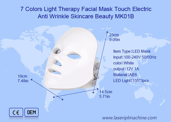 7 colori Pdt LED Light Therapy Maschera Faciale Per Anti Rughe Cura della Pelle Bellezza