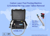 3 teste Q hanno commutato la sbucciatura del carbonio di rimozione del pigmento della macchina del laser del ND Yag