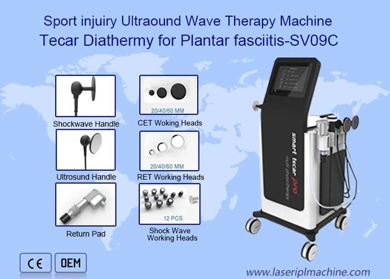 la maniglia di 80mm combina la macchina di ultrasuono di 6 Antivari Shockwave per il dimagramento plantare