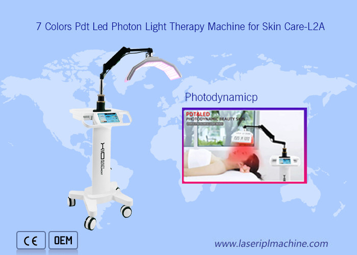 7 Colors Pdt Led Photon Therapy Facial Lifting Beauty Machine per la cura della pelle.