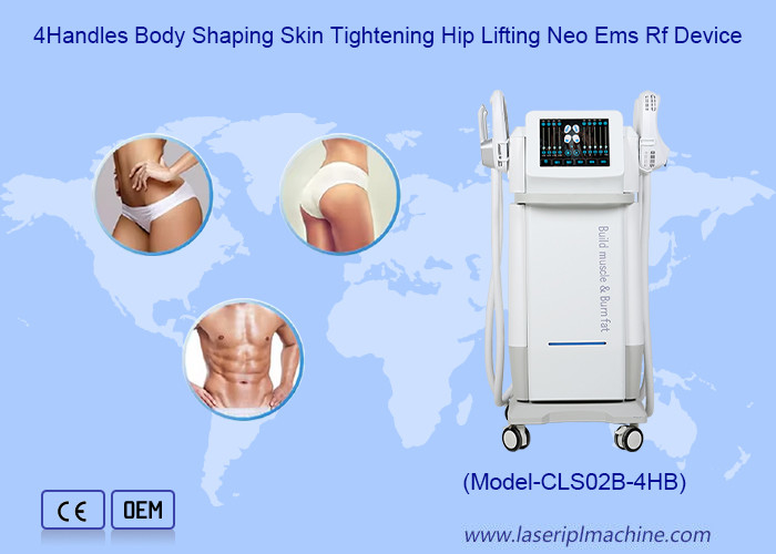 4 Manicotti Modellazione del corpo Stringimento della pelle Sollevamento dell' anca Neo Ems Rf Dispositivo di stimolazione muscolare