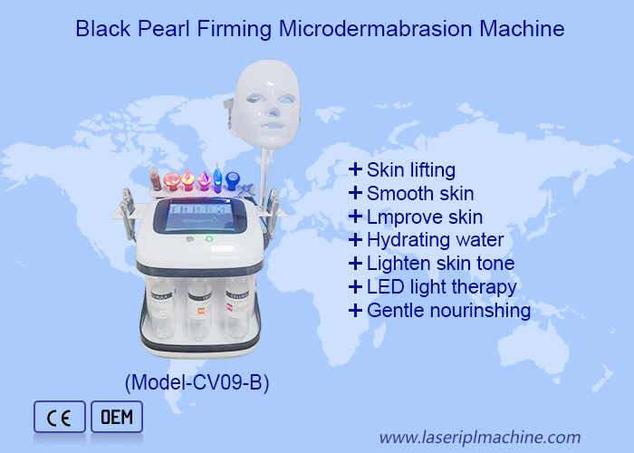 Black Pearl Aqua Peel RF Ultrasuoni Oxygen Bubble Hydro Microdermabrasion Machine per la pulizia profonda