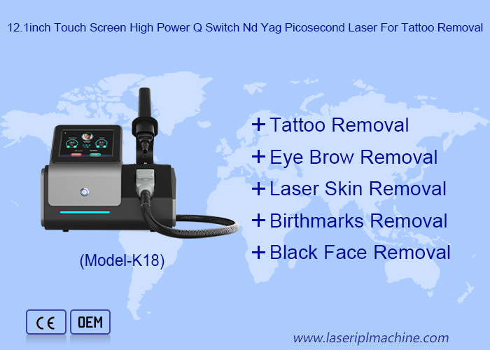 12.1inch Touch Screen High Power Q Switch Nd Yag Picosecond Laser For Tattoo Removal