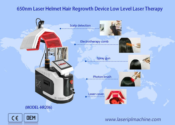 Buon prezzo 650 Nm Diode Laser Hair Growth Machine Low Level Hair Therapy Analyzer (Analisatore di terapia dei capelli a basso livello) in linea