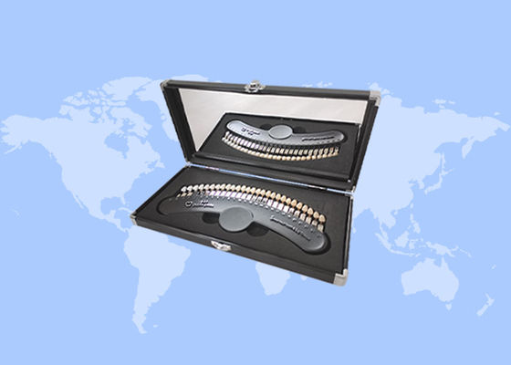 Buon prezzo 3D Shade Guide 27 Colors Comparator Dental Bleaching Shade Chart Board in linea