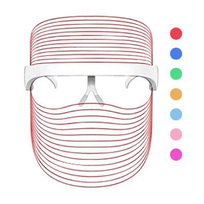 Uso domestico Maschere facciali ricaricabili senza fili 7Color Beauty Light Therapy Led