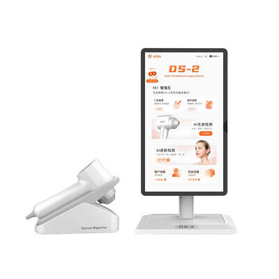 Buon prezzo 15.6 pollici touchscreen 2 sonde 5 lingue scalp e faccia macchina di analisi della pelle in linea