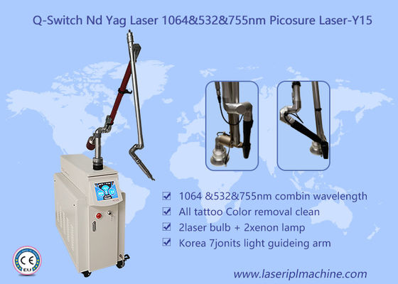Buon prezzo Q Switch ND YAG Rimozione delle macchie Rimozione del pigmento Rimozione del tatuaggio con laser di picosecondi in linea