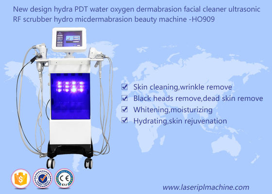 Buon prezzo Pulitore facciale dell'impianto di lavaggio di Pdt della hydra dell'acqua dell'ossigeno di Dermabrasion di bellezza ultrasonica della macchina rf in linea